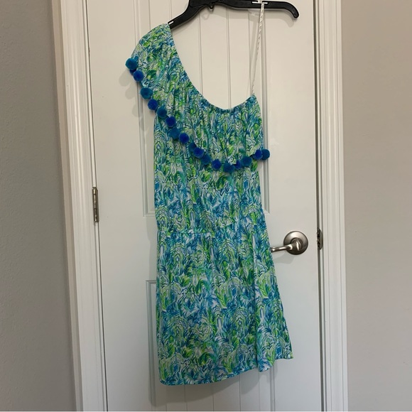 Lilly Pulitzer Idara one-shoulder romper in resort white out to play size S - Picture 3 of 9